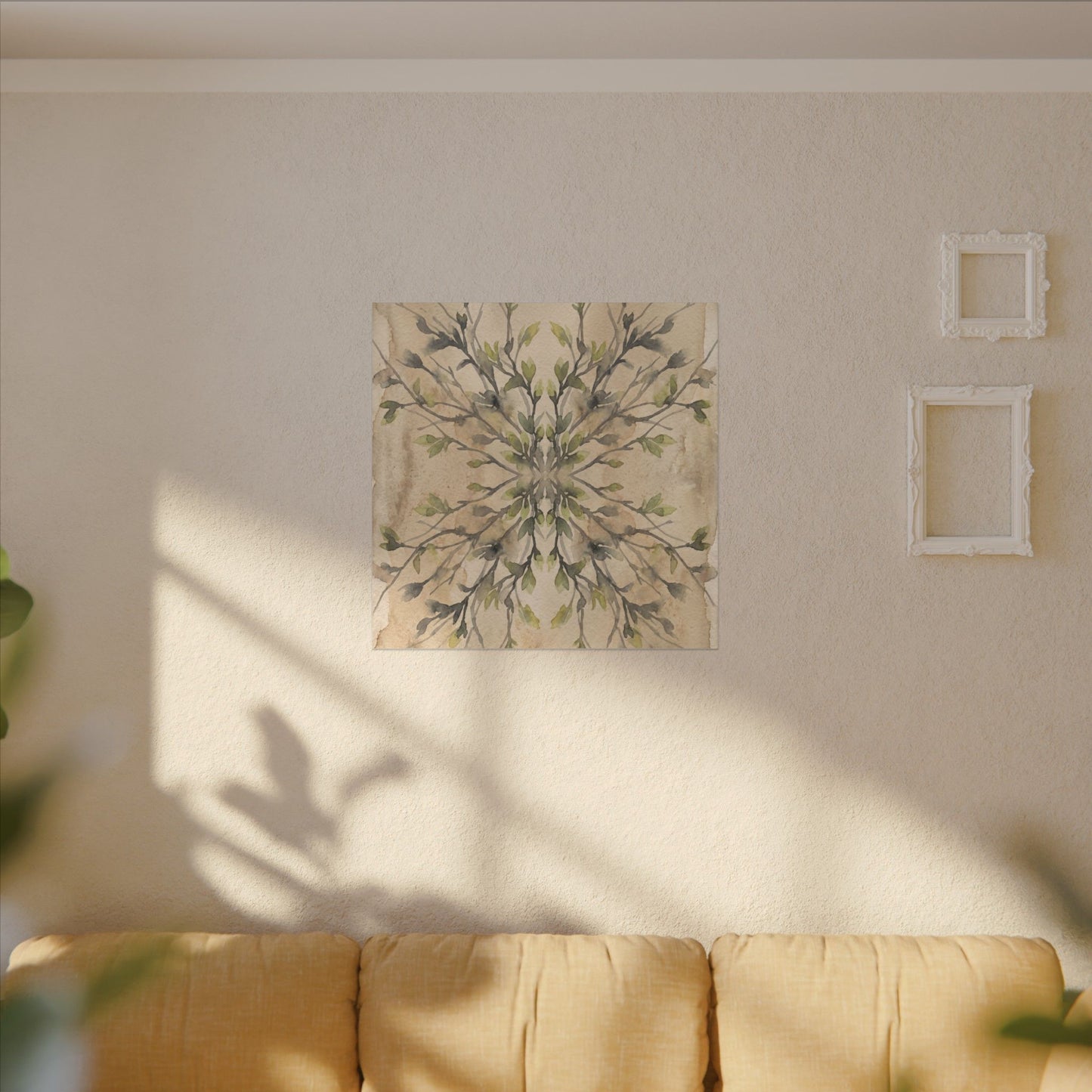 Shibui Shadow Play Canvas Art - Japandi Watercolor