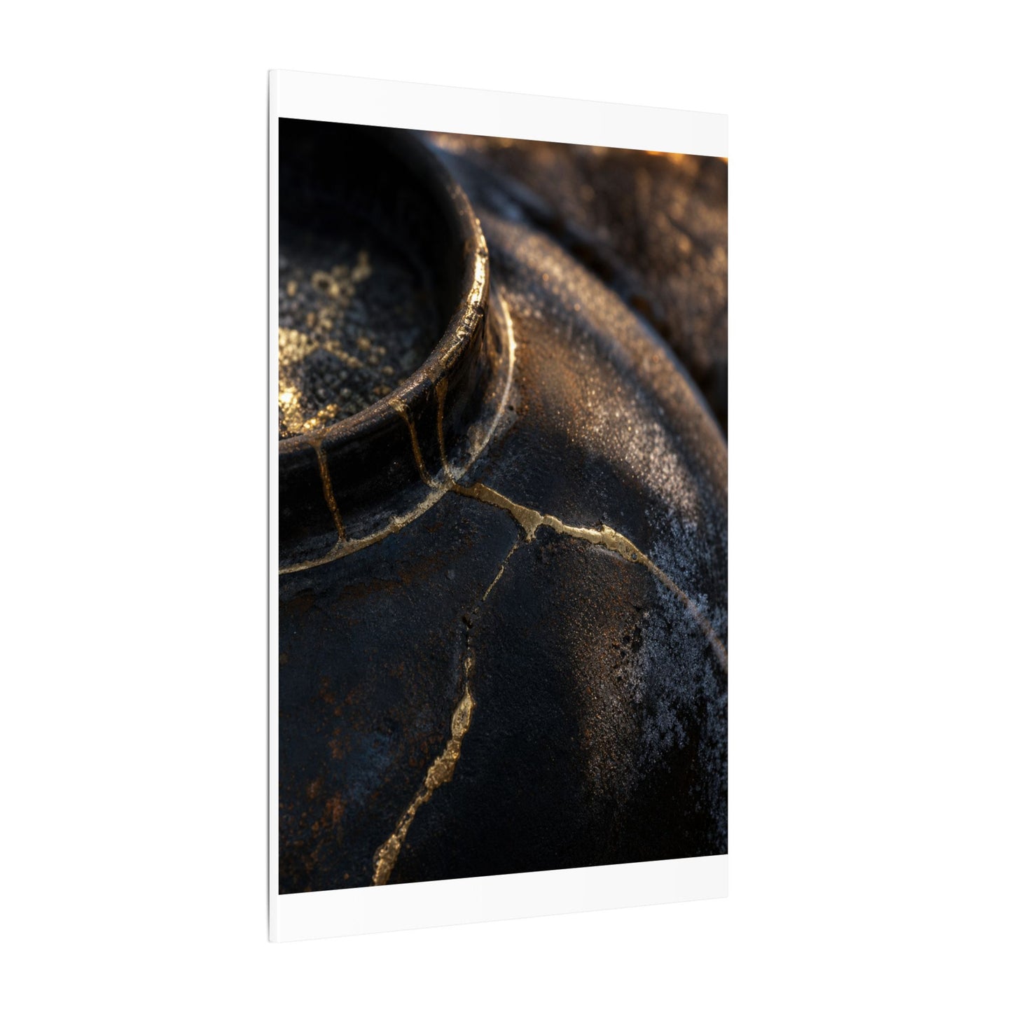 Kintsugi Rust Patina in Golden Hour | Broken Beauty Canvas Art