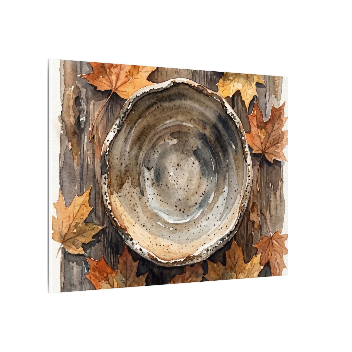 Ma Ceramic Bowl Canvas Art - Japandi Watercolor