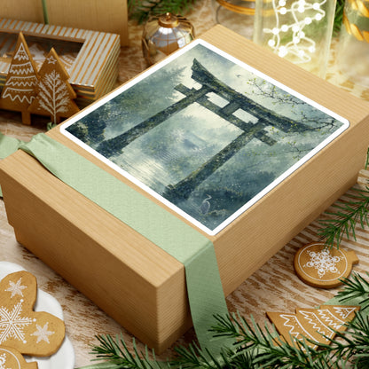 Datsuzoku Torii Gate Sticker - Japandi Watercolor