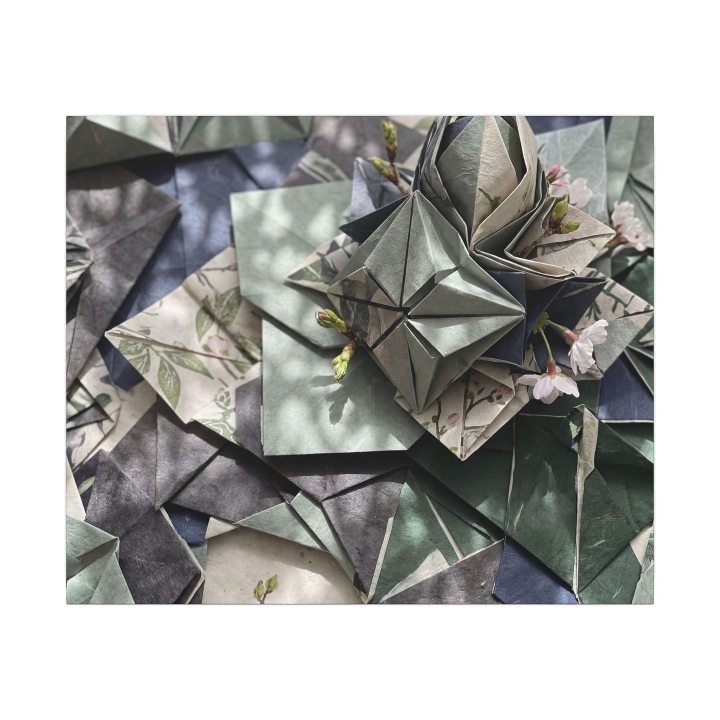 Shibui Paper Fold Canvas Art - Japandi Japanese Pattern