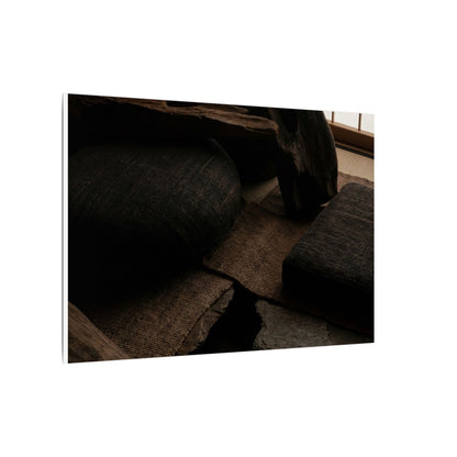 Dark Japandi Shadow Zen Canvas Art