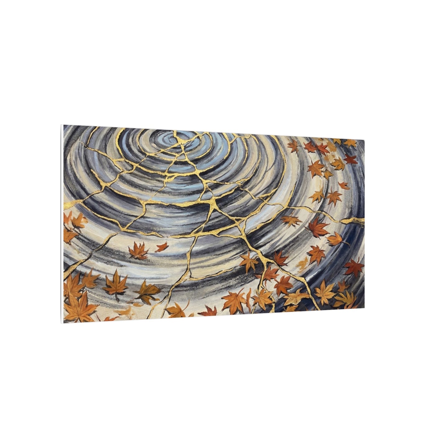 Moonlight Water Ripple Canvas Art - Kintsugi Fukinsei