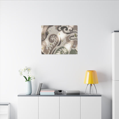 Dappled Ink Brushstroke Canvas Art - Japandi Ma