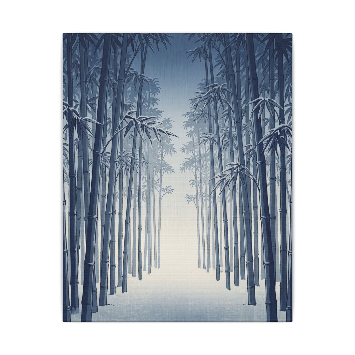 Bamboo Grove Canvas Art | Winter Zen Ukiyo E Inspired Art