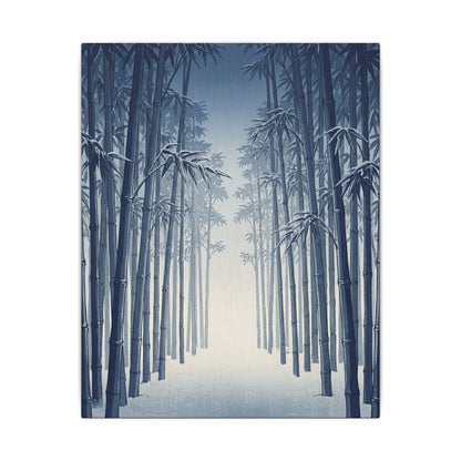 Bamboo Grove Canvas Art | Winter Zen Ukiyo E Inspired Art