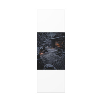 Candlelight Rock Garden Canvas Art - Dark Japandi Fukinsei