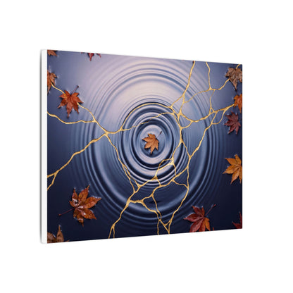 Kintsugi Water Ripple in Dawn | Gold Vein Canvas Art