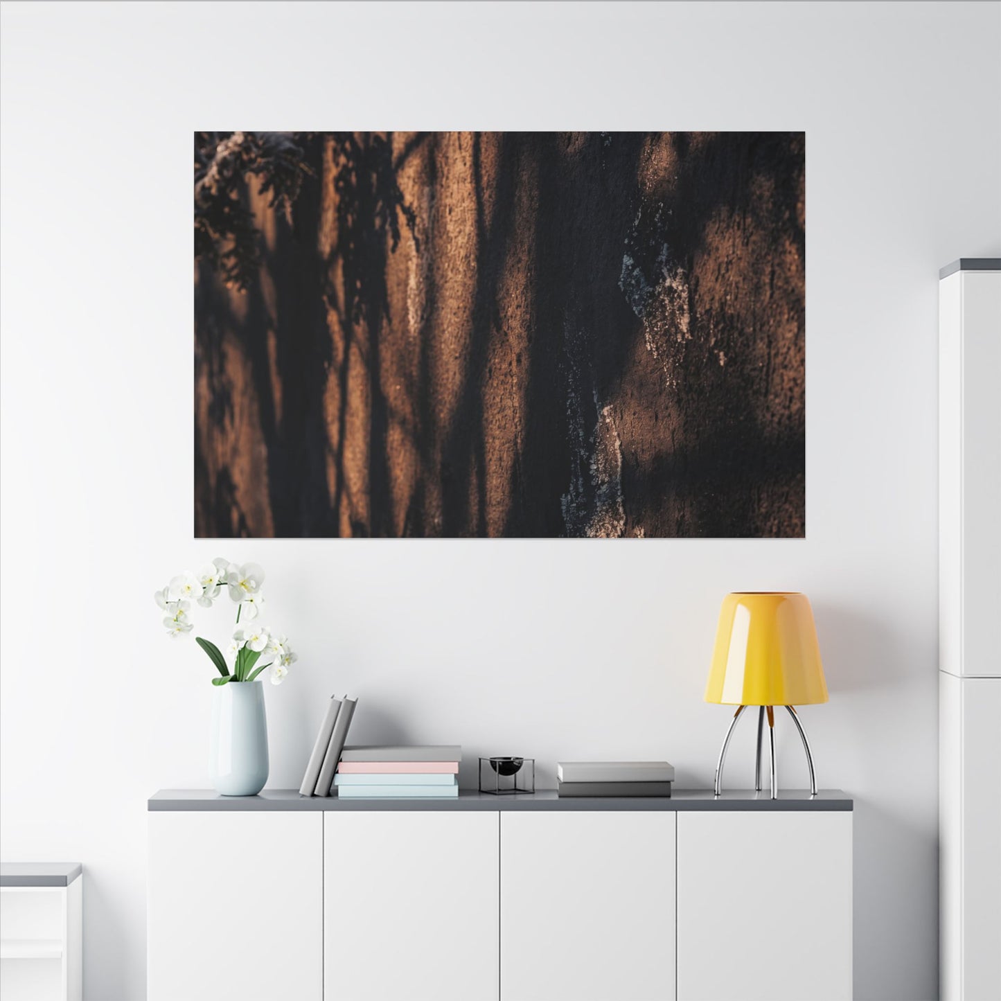 Golden Hour Shadow Play Canvas Art - Dark Japandi Fukinsei