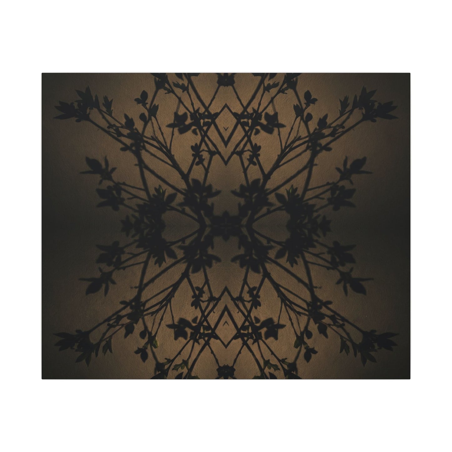 Golden Hour Shadow Play Canvas Art - Dark Japandi Seijaku
