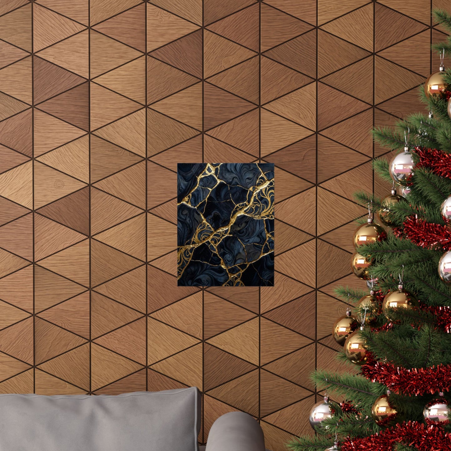 Kintsugi Gold Vein Wall Art Print