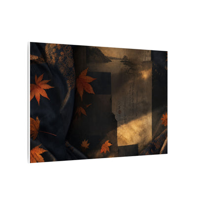 Autumn Silk Drape Shadow Zen Canvas Art | Bold Decor