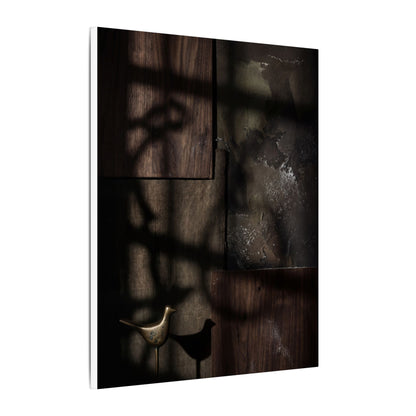 Dark Japandi Shadow Play in Candlelight | Dark Texture Canvas Art