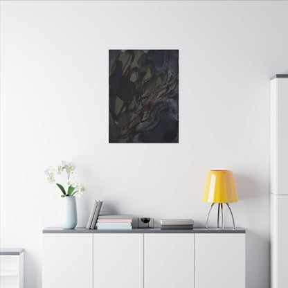 Shadow Play Winter Canvas Art | Dark Japandi Luxurious Design