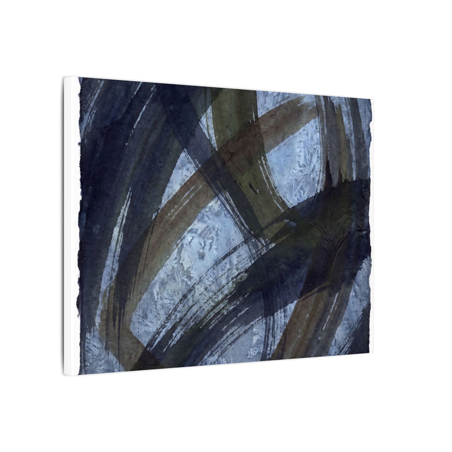 Ink Brushstroke Canvas Art | Winter Dark Japandi Shadow Zen Art
