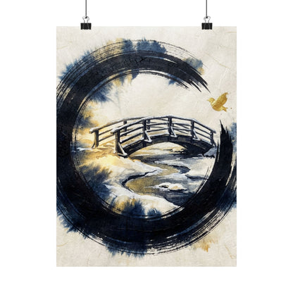 Datsuzoku Wooden Bridge Wall Art Print - Zen Enso