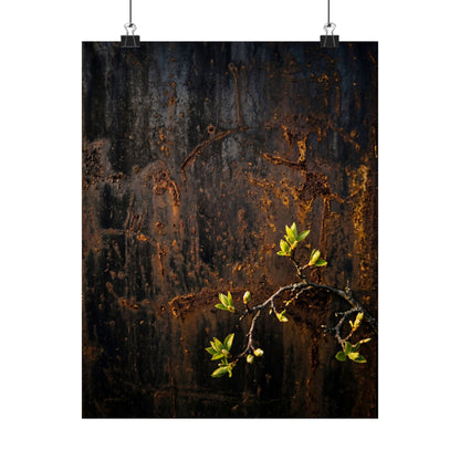 Rust Patina Wall Art Print | Spring Dark Japandi Moody Minimal Art