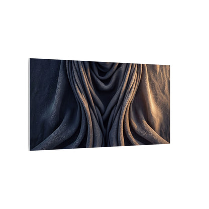 Moody Silk Drape Canvas Art - Shadow Zen Dark Japandi