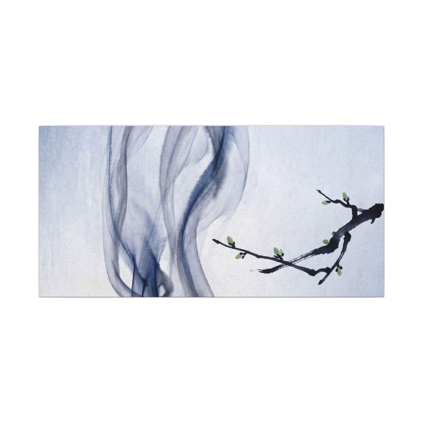 Incense Smoke Spring Canvas Art | Zen Tranquil Design