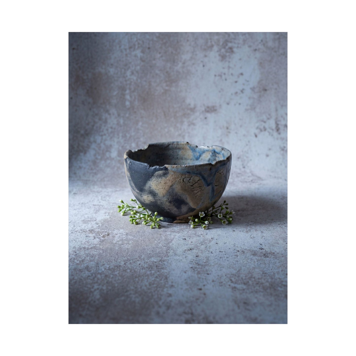 Moonlight Ceramic Bowl Wall Art Print - Japandi Ma