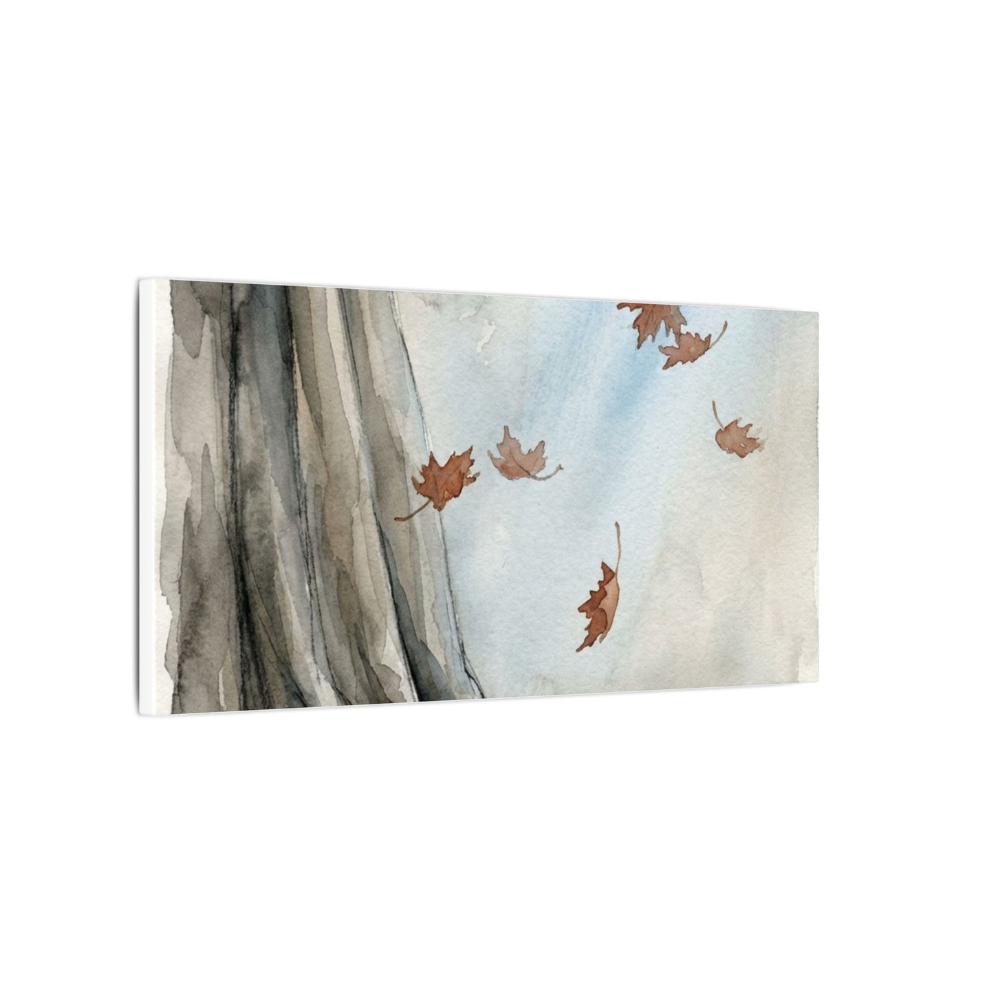 Ma Silk Drape Canvas Art - Japandi Watercolor
