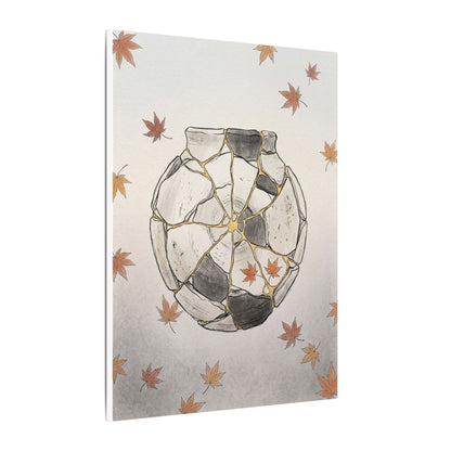 Japandi Broken Pottery in Dawn | Minimal Line Canvas Art