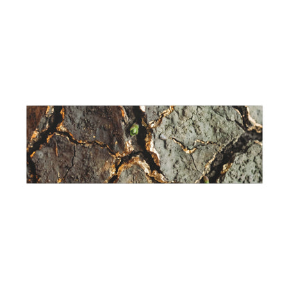 Earthy Cracked Earth Canvas Art - Japanese Pattern Japandi