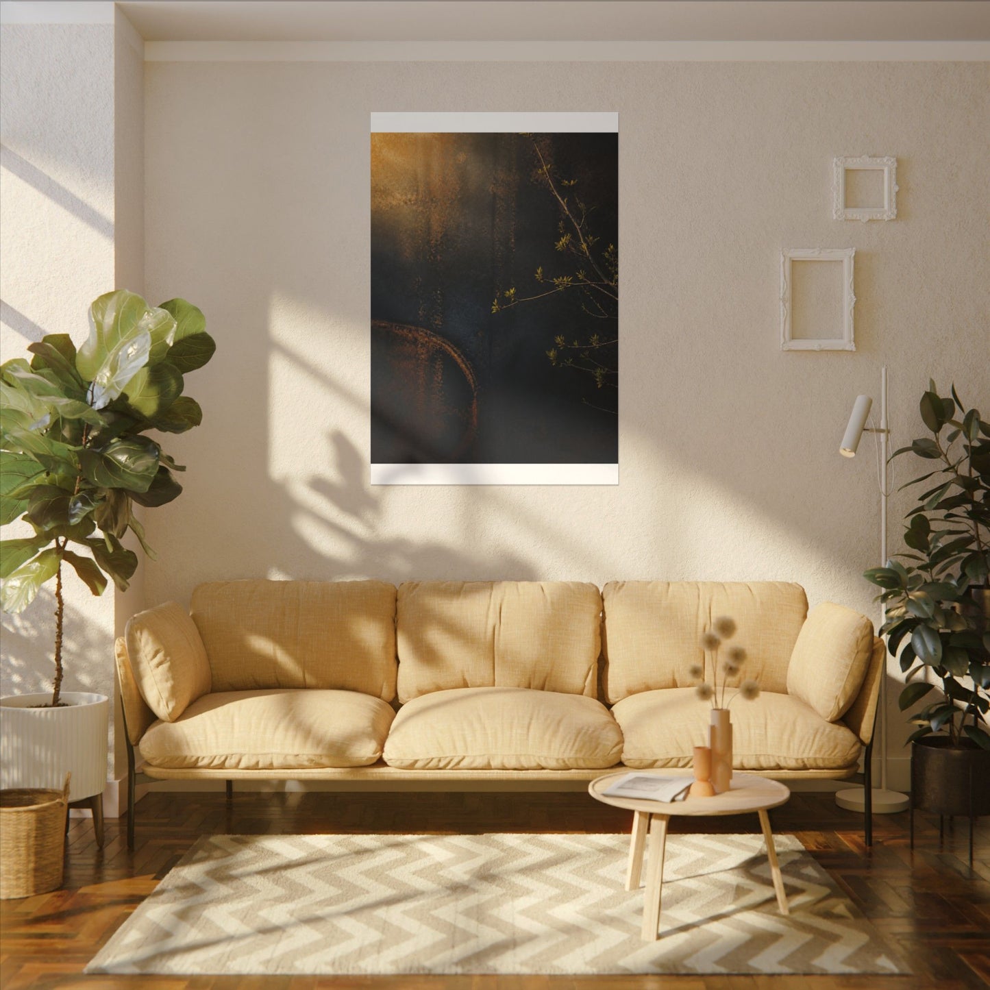 Spring Rust Patina Dark Texture Canvas Art | Moody Decor