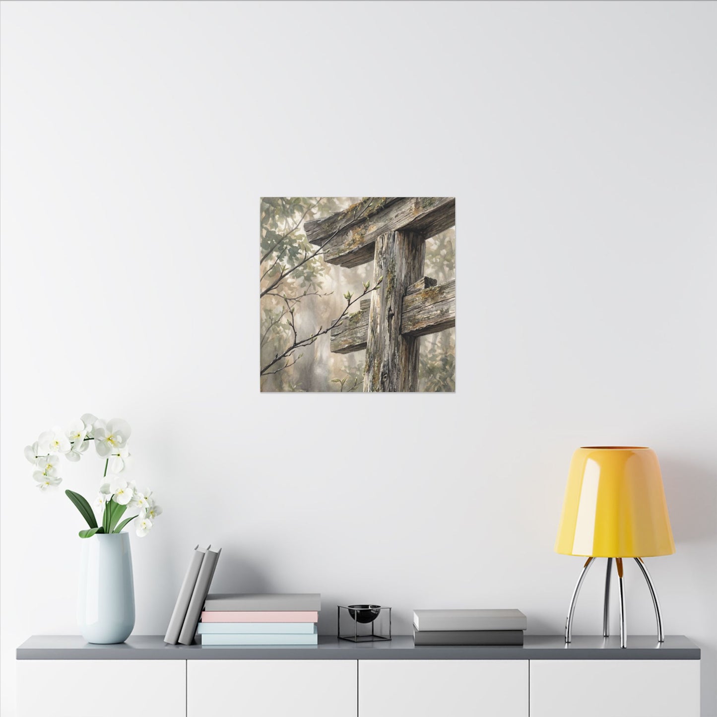 Torii Gate Spring Canvas Art | Japandi Neutral Design