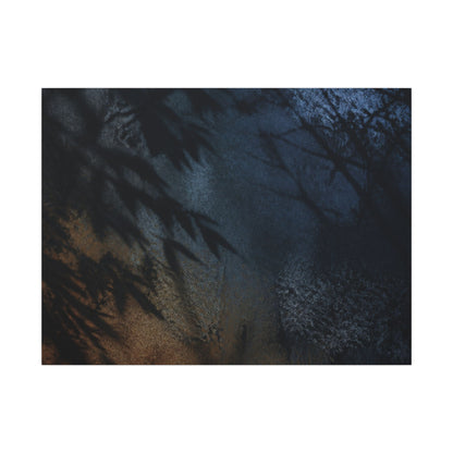 Kanso Shadow Play Canvas Art - Dark Japandi Shadow Zen