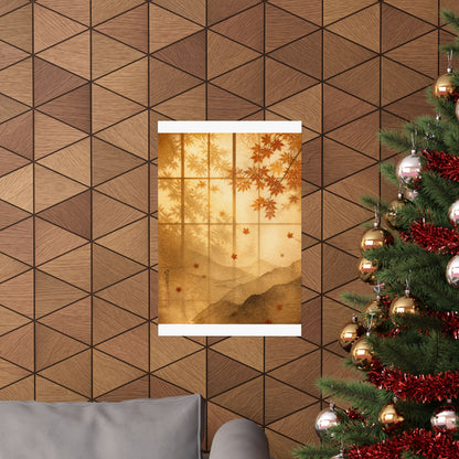 Shoji Screen Wall Art Print | Autumn Japandi Texture Art