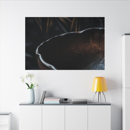 Luxurious Ceramic Bowl Canvas Art - Shadow Zen Dark Japandi