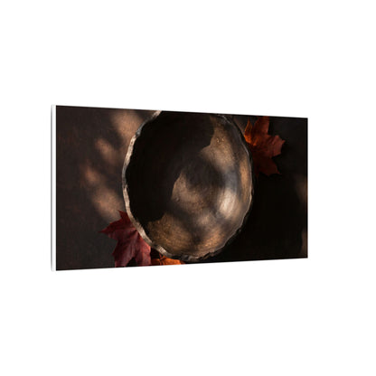 Ceramic Bowl Canvas Art | Autumn Dark Japandi Dark Texture Art