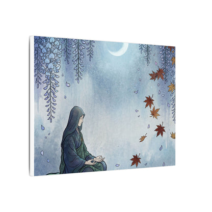 Zen Wisteria in Moonlight | Ukiyo E Inspired Canvas Art