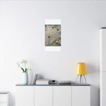 Water Ripple Canvas Art | Winter Japandi Japanese Pattern Art