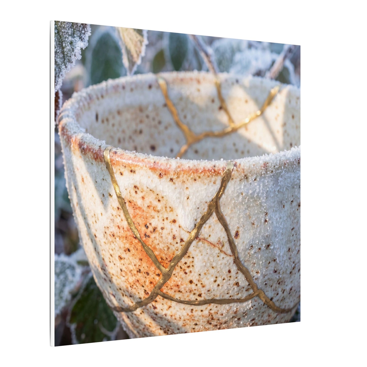 Resilient Ceramic Bowl Canvas Art - Gold Vein Kintsugi