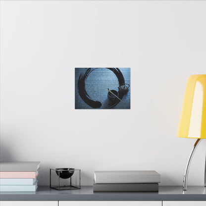 Winter Tea Ceremony Enso Canvas Art | Peaceful Decor