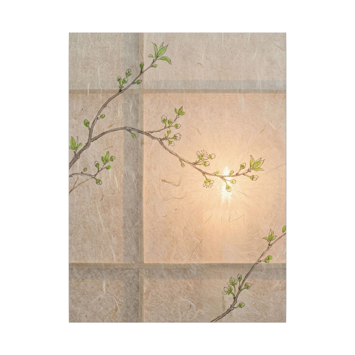Spring Cherry Blossom Forest Whimsy Canvas Art | Rustic Decor
