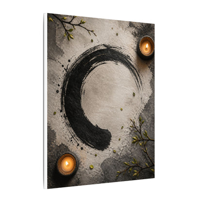 Candlelight Ink Brushstroke Canvas Art - Zen Ma