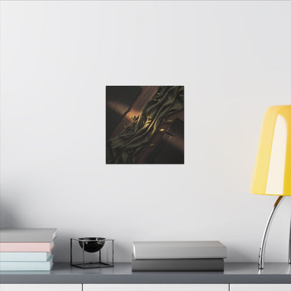 Silk Drape Canvas Art | Spring Dark Japandi Dark Texture Art