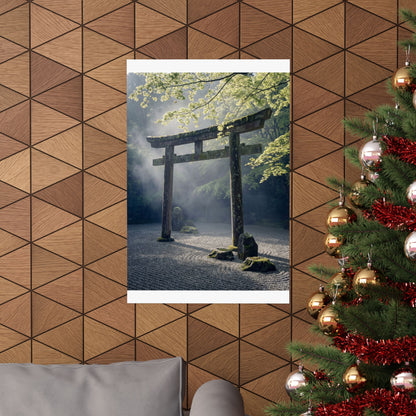 Tranquil Torii Gate Wall Art Print - Karesansui Zen