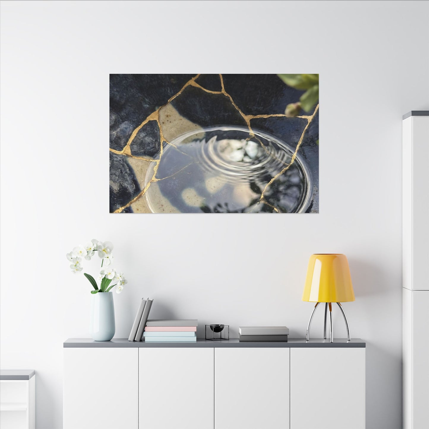 Water Ripple Spring Canvas Art | Kintsugi Beautiful Design