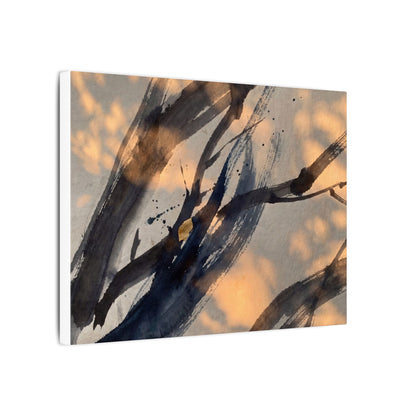 Datsuzoku Ink Brushstroke Canvas Art - Dark Japandi Shadow Zen