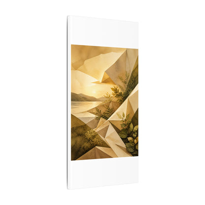 Golden Hour Paper Fold Canvas Art - Japandi Ma