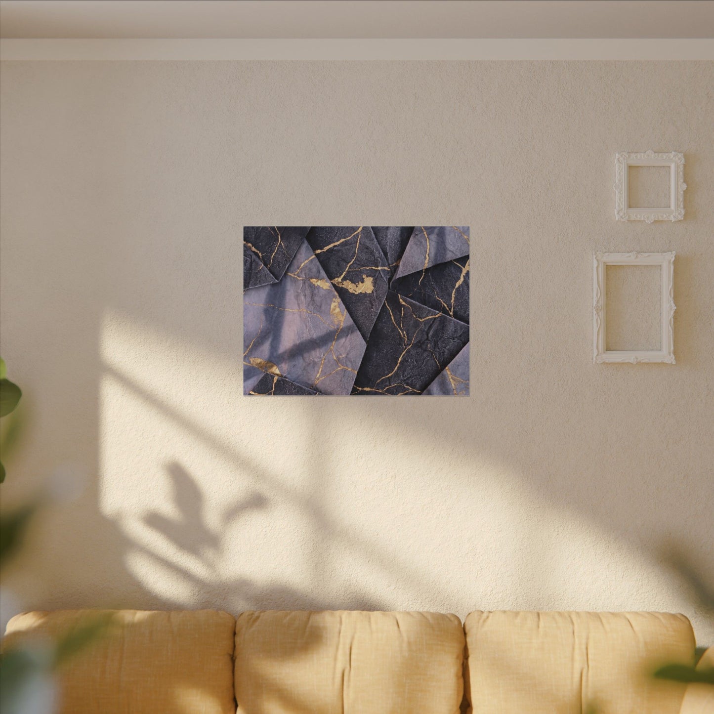 Seijaku Paper Fold Canvas Art - Kintsugi Gold Vein