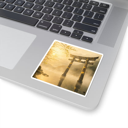 Torii Gate Broken Beauty Sticker | Resilient Kintsugi Art