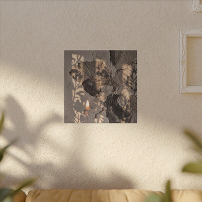 Shadow Play Summer Canvas Art | Japandi Elegant Design