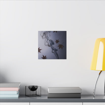 Dark Japandi Incense Smoke in Dawn | Moody Minimal Canvas Art