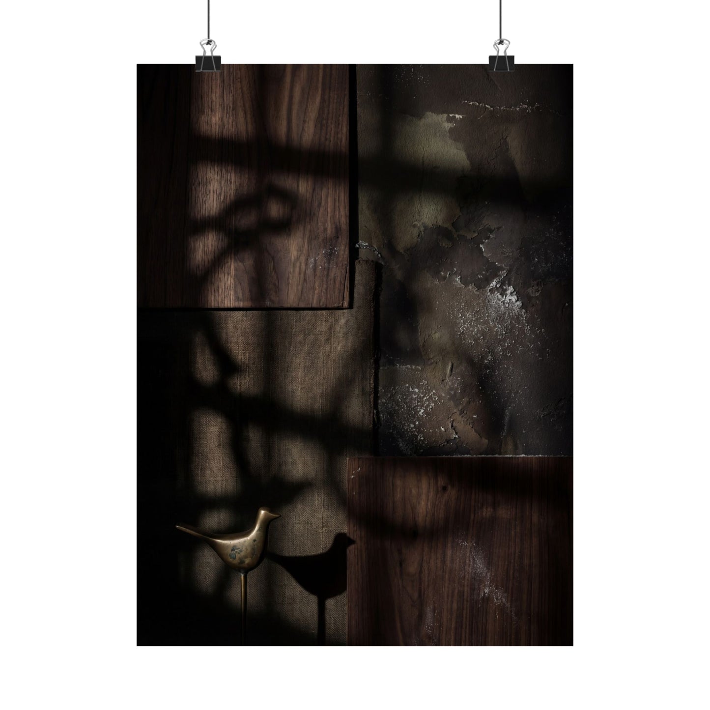 Candlelight Shadow Play Wall Art Print - Dark Japandi Datsuzoku