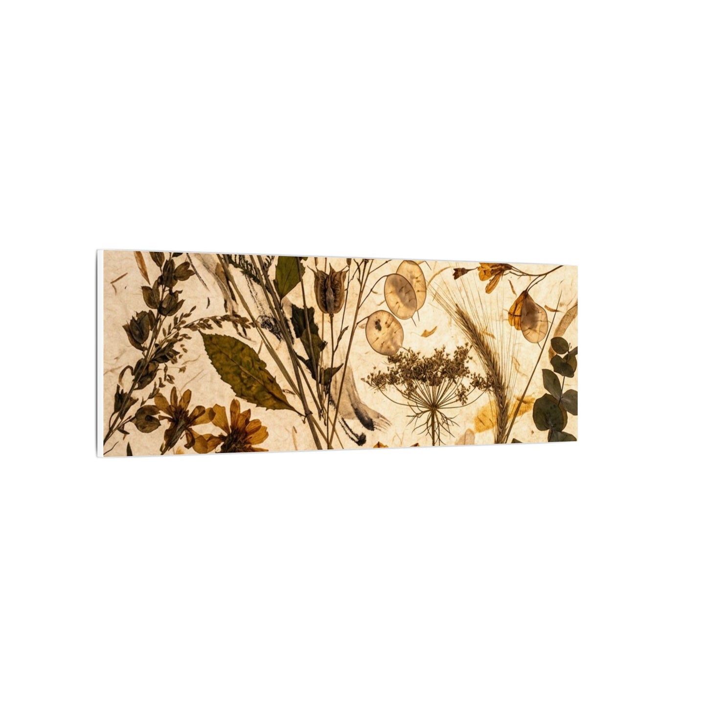 Dried Flowers Summer Canvas Art | Japandi Neutral Design